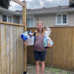Katherine Hogendoorn with Food Champ Basket